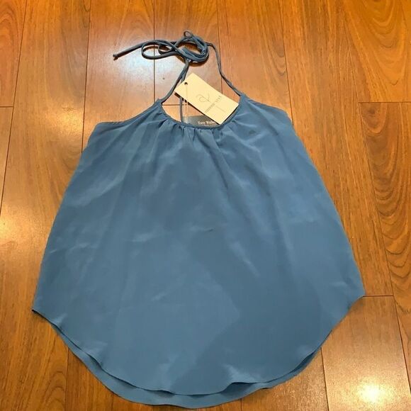 NWT Amour Vert Laurence Silk Tank Parisian Blue XS - Picture 1 of 5